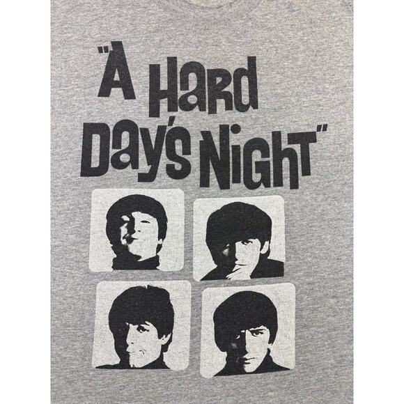 Rare Vintage Beatles Apple Music Hard Days Night Gray Shirt Promo Music Tour Art - Picture 3 of 12